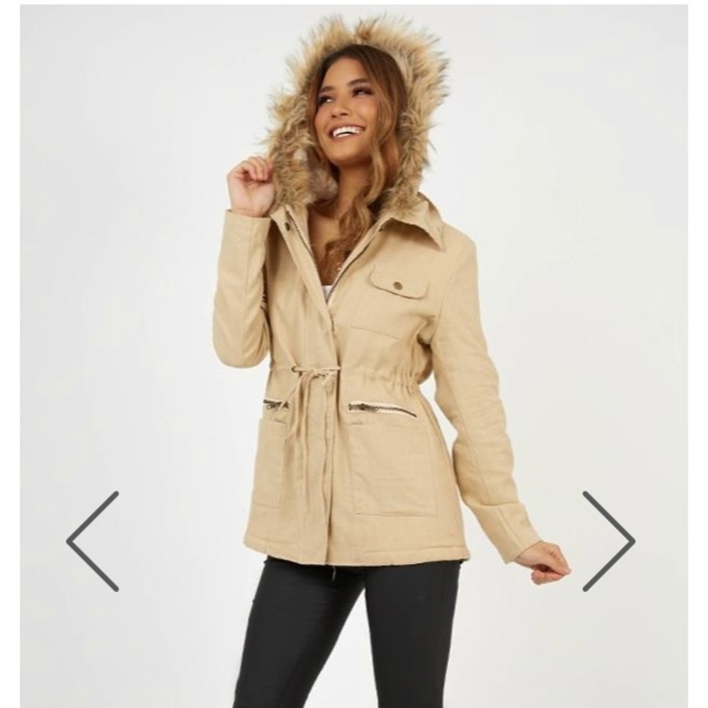 Showpo ‘London Parka in Beige’